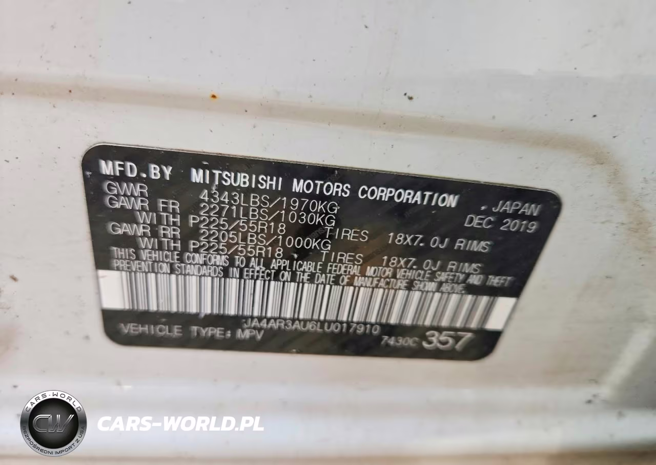 2020 Mitsubishi Outlander Sport Es VIN:JA4AR3AU6LU017910 - 12