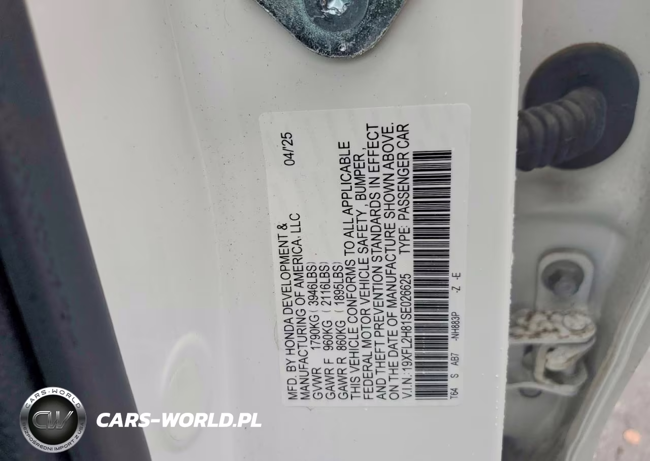 2025 Honda Civic Sport VIN:19XFL2H81SE026625 - 13