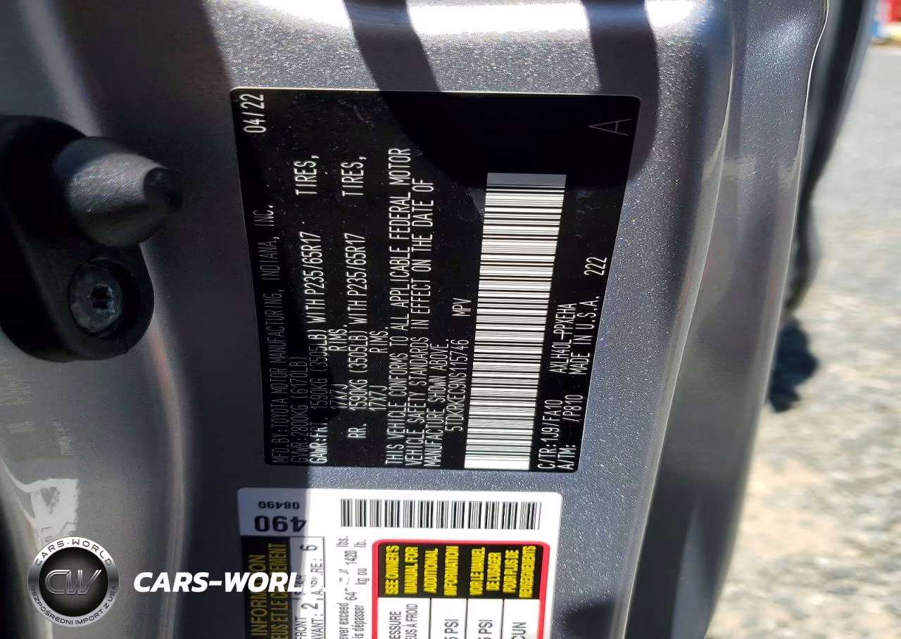 2022 Toyota Sienna Le VIN:5TDKRKEC9NS115746 - 13