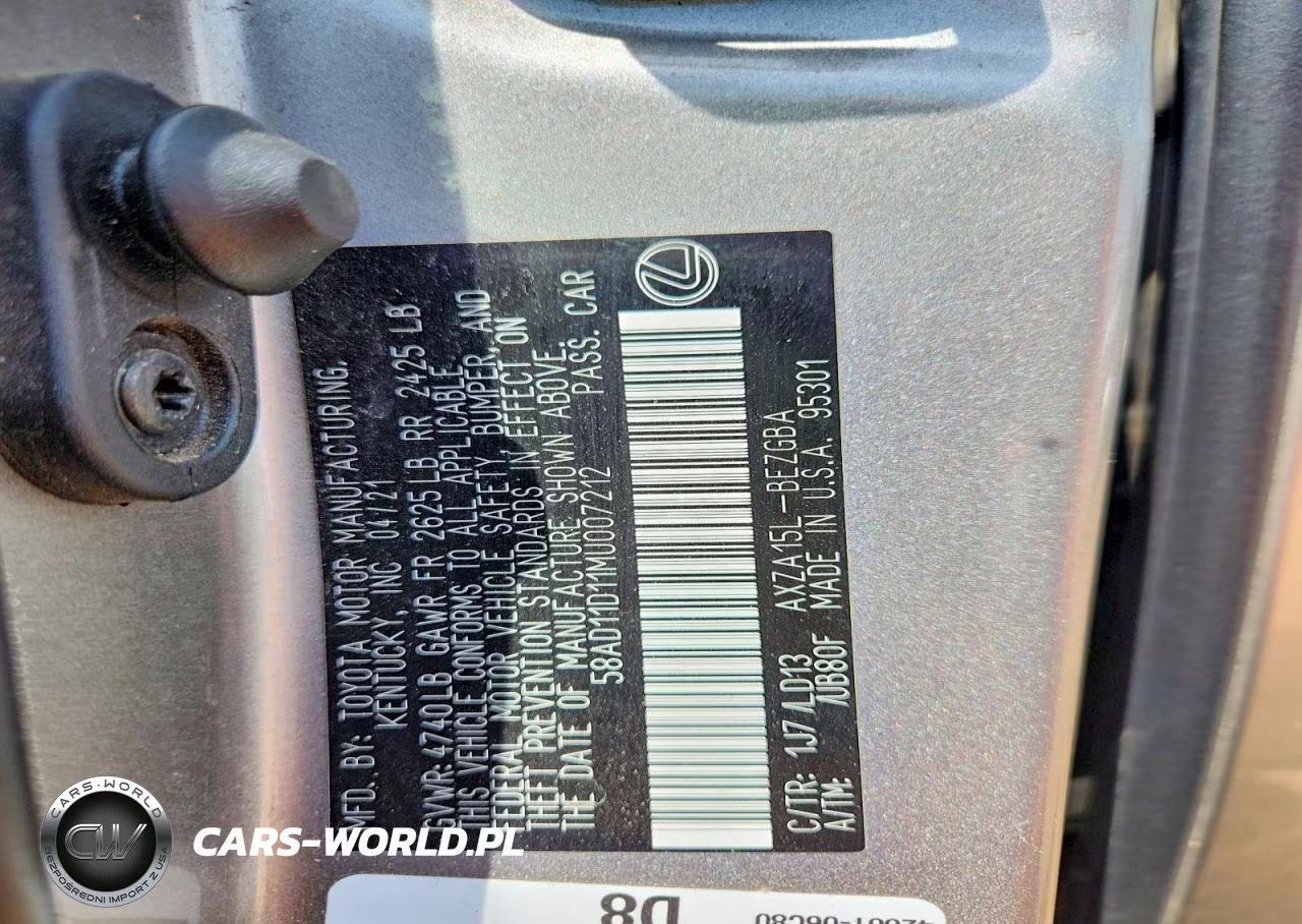 2021 Lexus Es VIN:58AD11D11MU007212 - 13