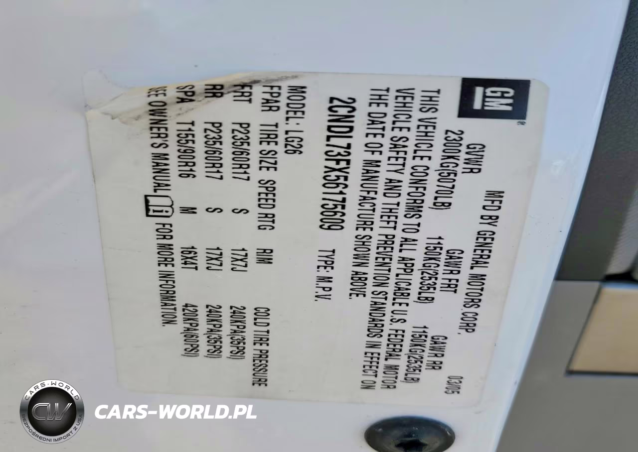 2005 Chevrolet Equinox Lt VIN:2CNDL73FX56175609 - 12