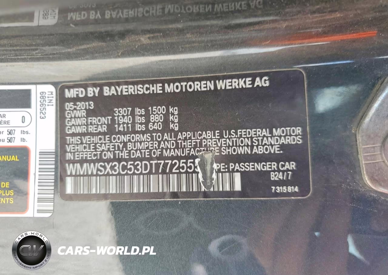 2013 Mini Cooper Coupe S VIN:WMWSX3C53DT772555 - 12