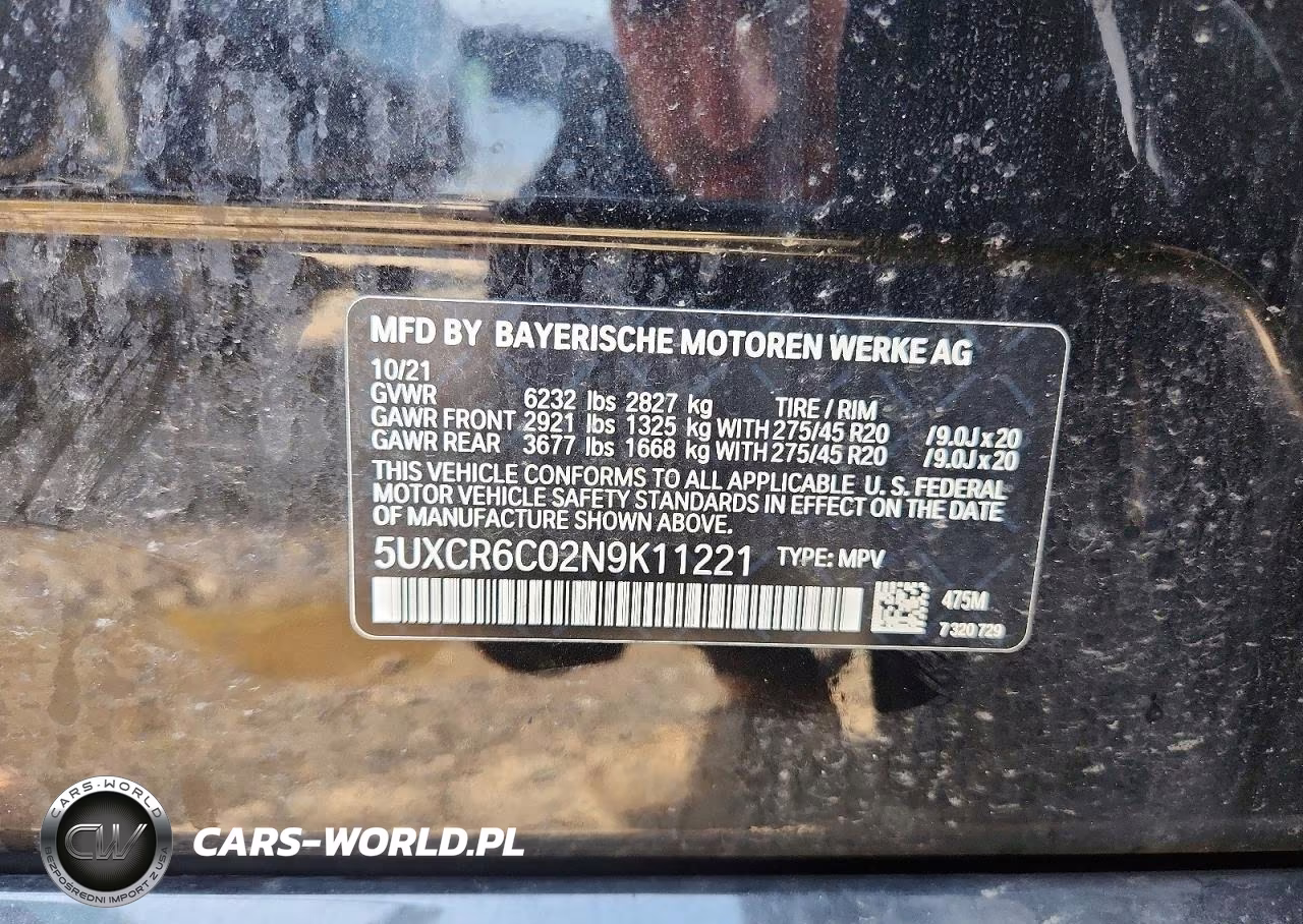 2022 BMW X5 xDrive40I VIN:5UXCR6C02N9K11221 - 13