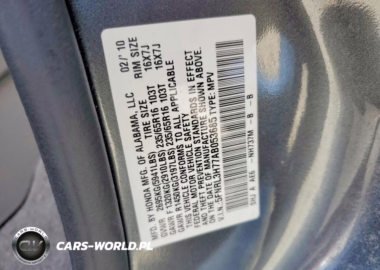 2010 Honda Odyssey Exl VIN:5FNRL3H77AB053685 - 14