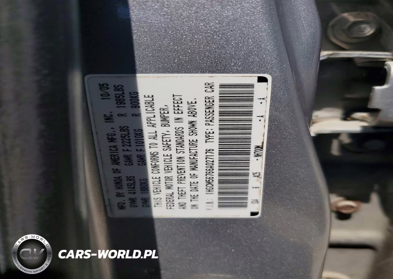 2006 Honda Accord Ex VIN:1HGCM56766A027176 - 13