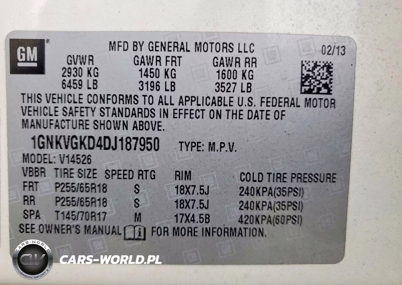 2013 Chevrolet Traverse Lt VIN:1GNKVGKD4DJ187950 - 13
