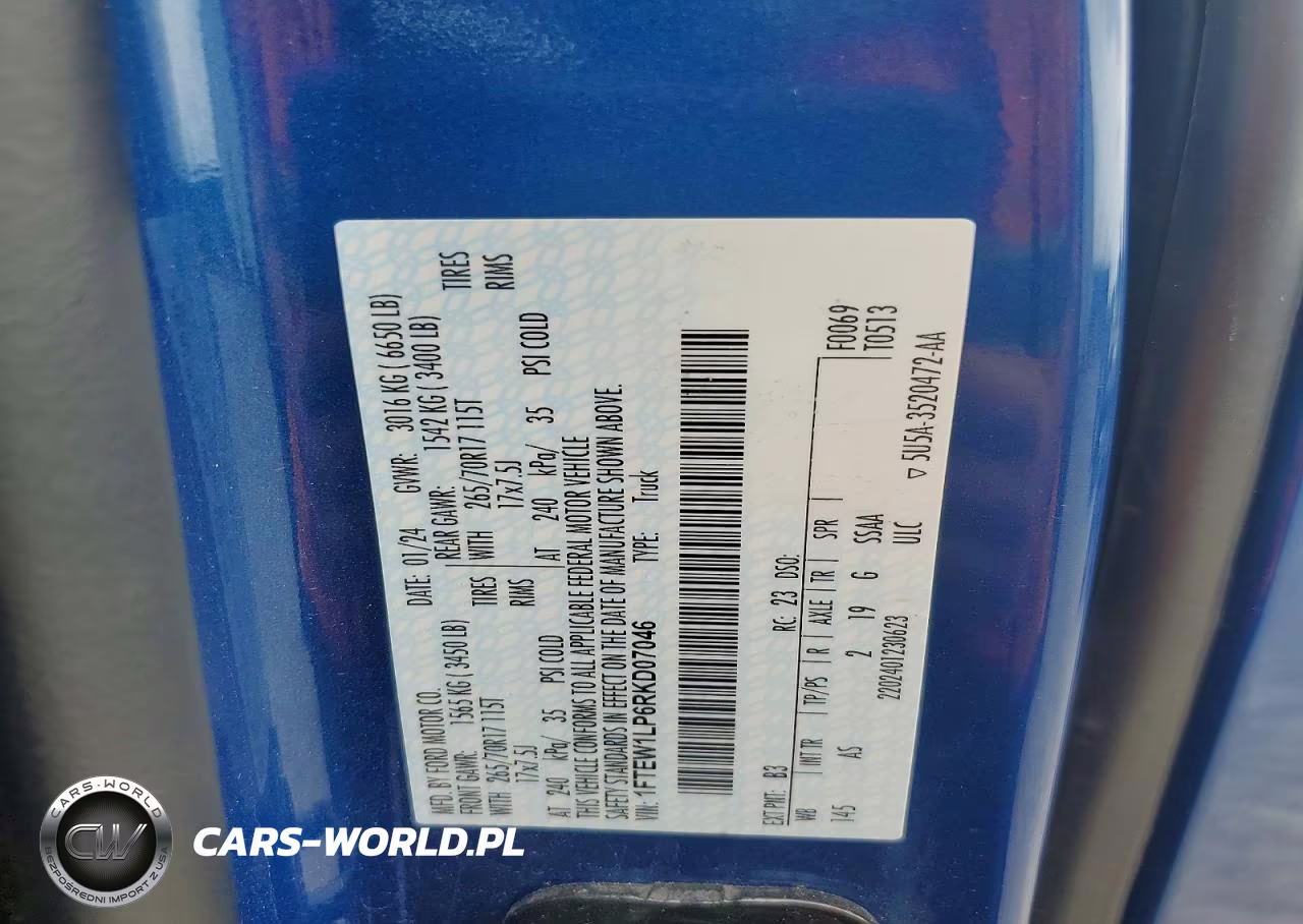 2024 Ford F150 Xl VIN:1FTEW1LP6RKD07046 - 12