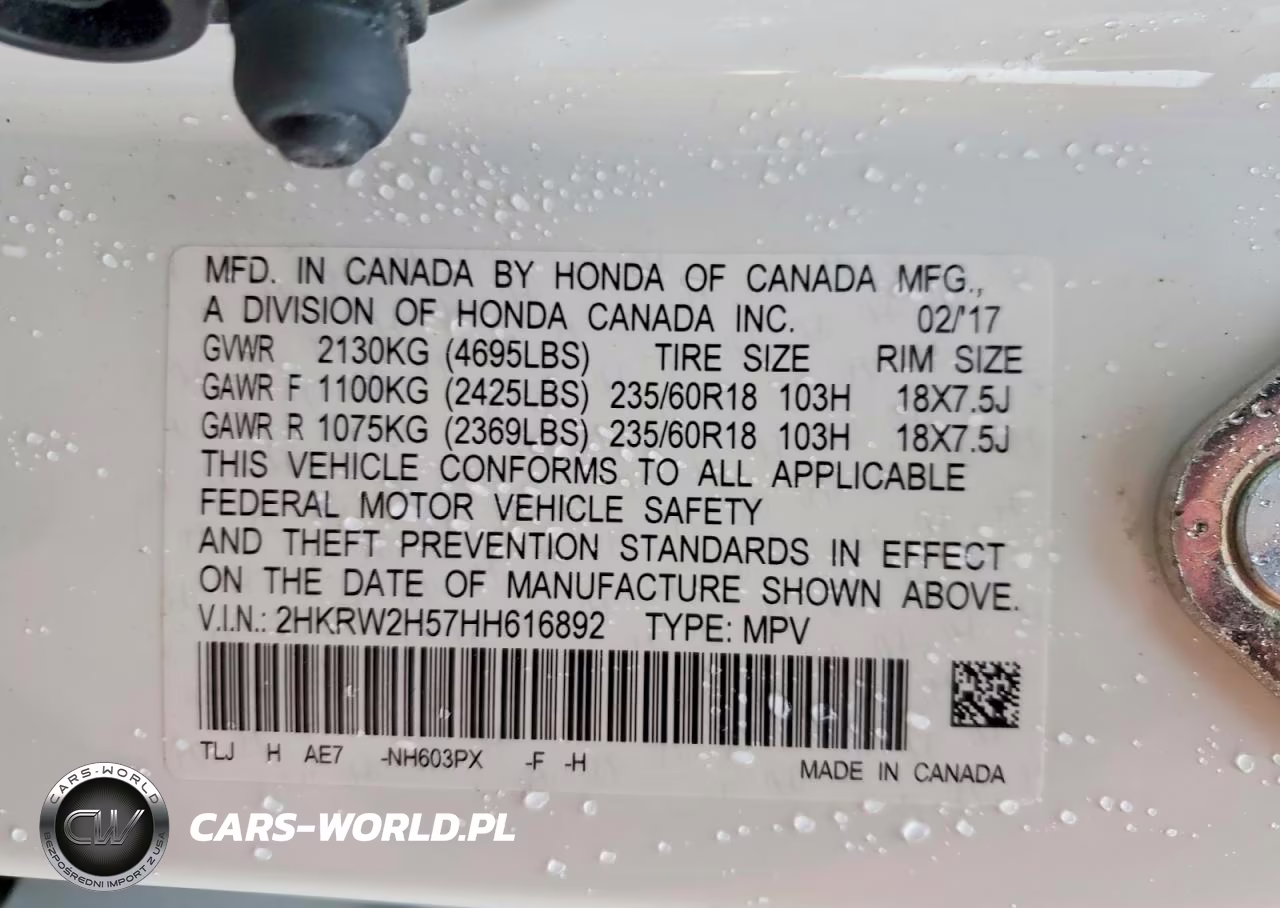 2017 Honda Cr-V Ex VIN:2HKRW2H57HH616892 - 13