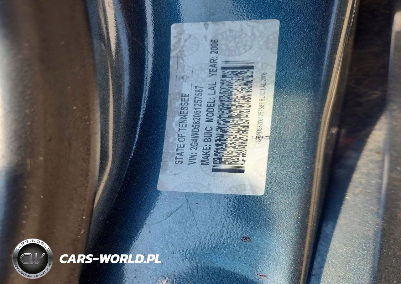2006 Buick Lacrosse Cxl VIN:2G4WD582061257587 - 12