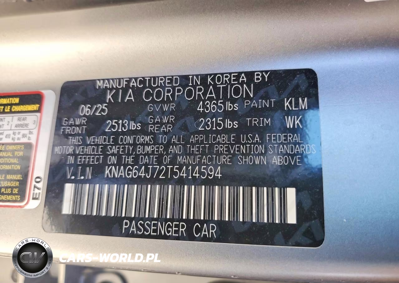 2026 Kia K5 Gt Line VIN:KNAG64J72T5414594 - 12
