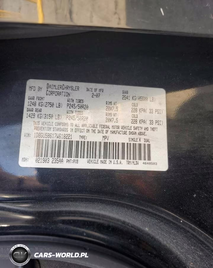 2007 Dodge Nitro R-T VIN:1D8GU58617W618221 - 13