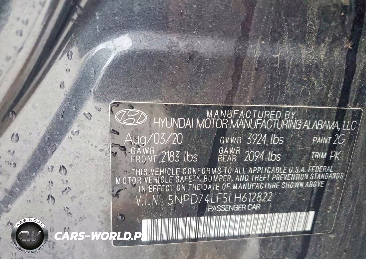 2020 Hyundai Elantra Se VIN:5NPD74LF5LH612822 - 12
