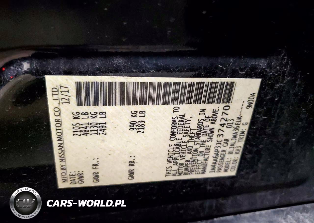 2018 Nissan Maxima 3.5 Sv VIN:1N4AA6AP3JC374270 - 12