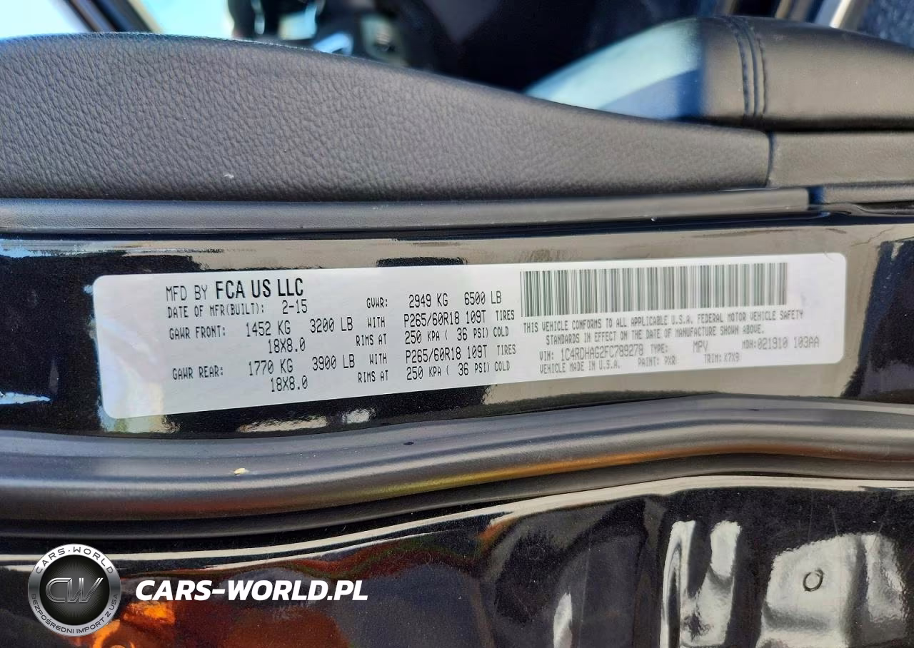 2015 Dodge Durango Sxt VIN:1C4RDHAG2FC789278 - 13