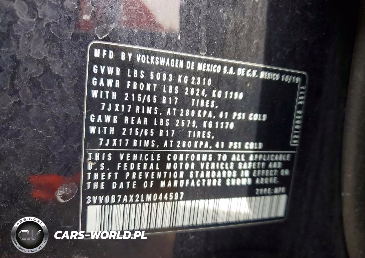2020 Volkswagen Tiguan S VIN:3VV0B7AX2LM044597 - 13