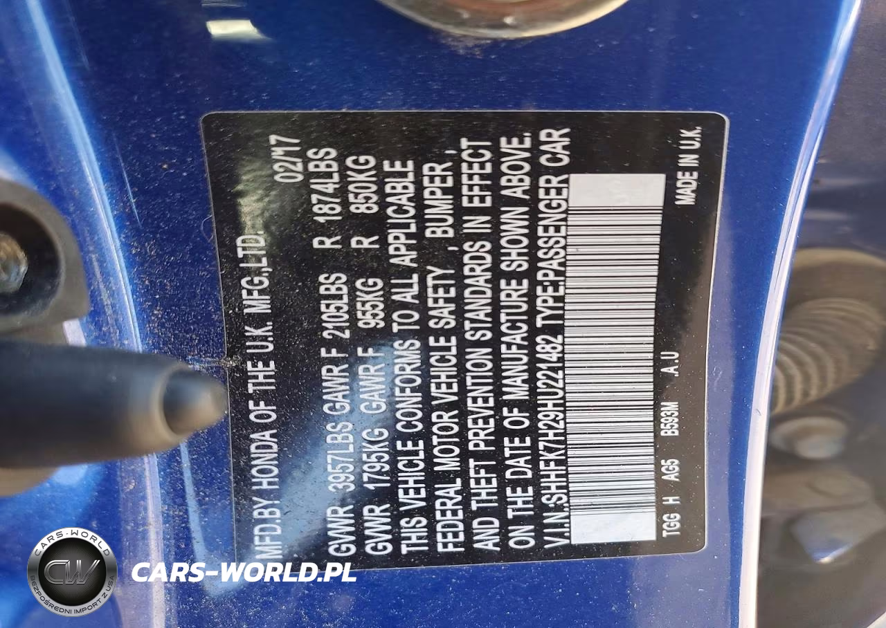 2017 Honda Civic Lx VIN:SHHFK7H29HU221482 - 12