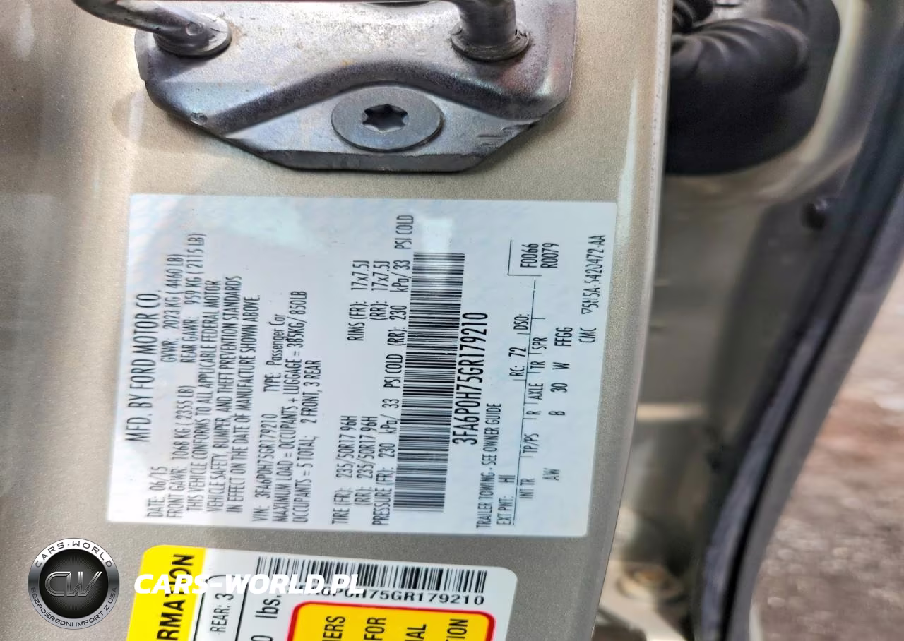 2016 Ford Fusion Se VIN:3FA6P0H75GR179210 - 12