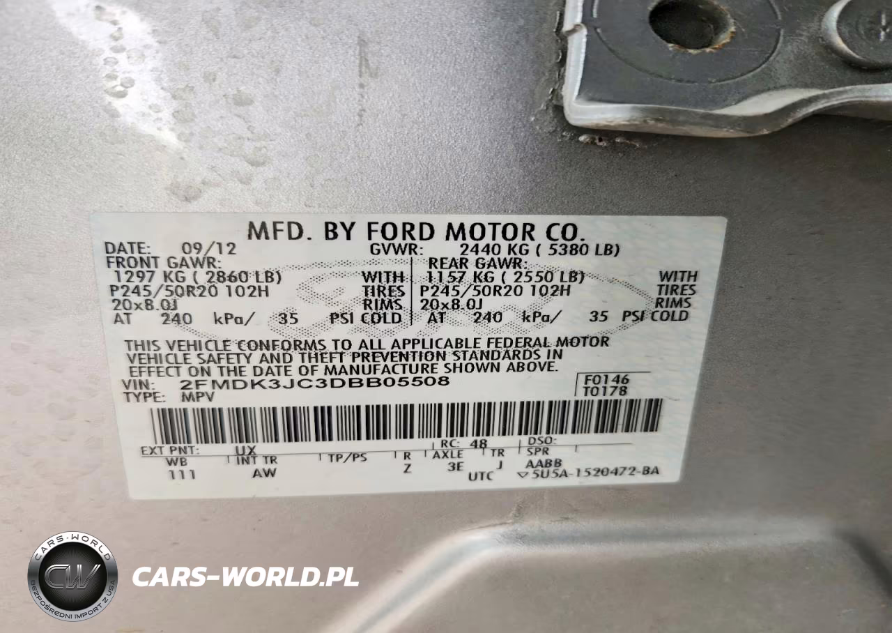 2013 Ford Edge Sel VIN:2FMDK3JC3DBB05508 - 13