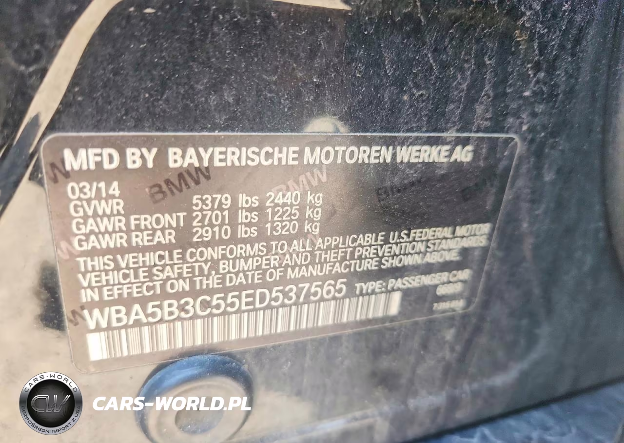 2014 BMW 535 Xi VIN:WBA5B3C55ED537565 - 10