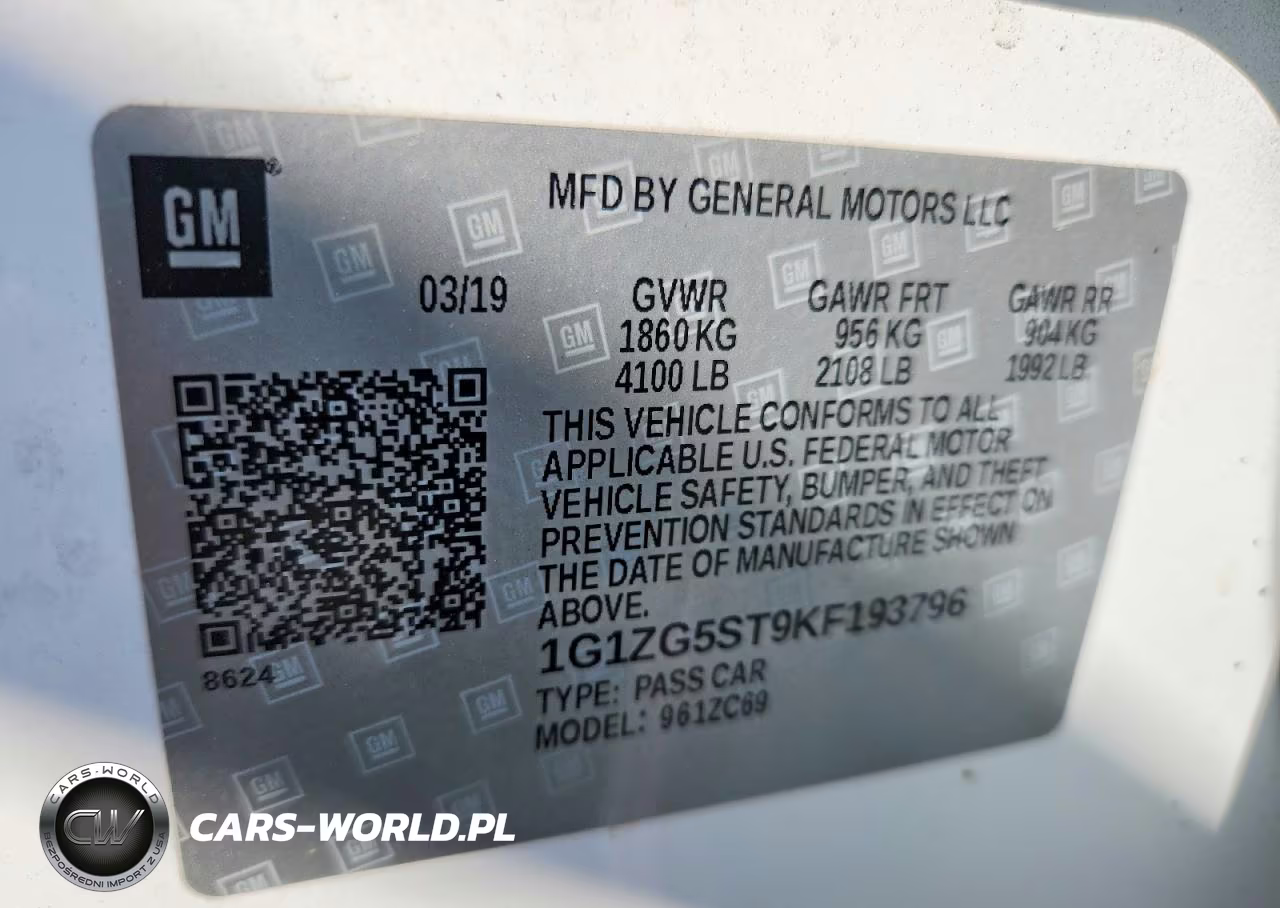 2019 Chevrolet Malibu Rs VIN:1G1ZG5ST9KF193796 - 12