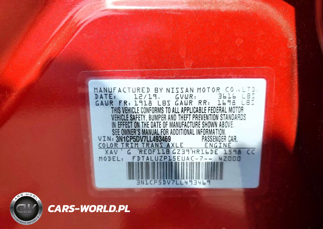 2020 Nissan Kicks Sr VIN:3N1CP5DV7LL493469 - 13