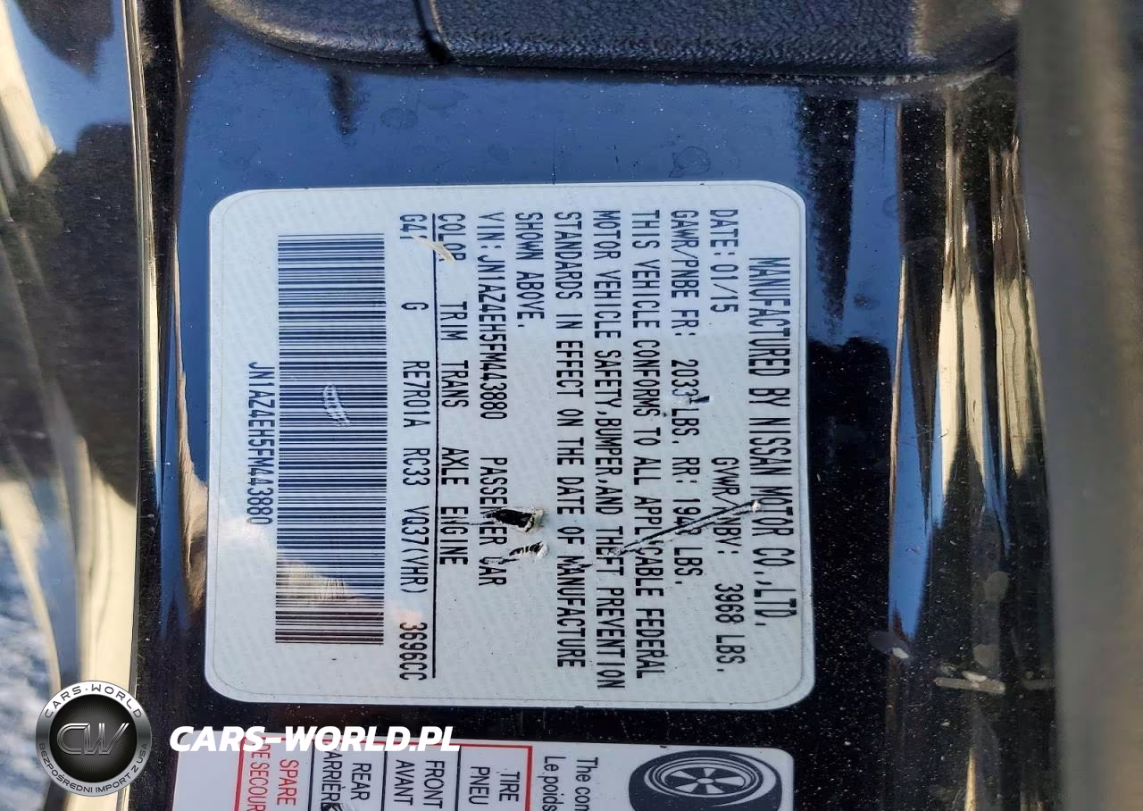 2015 Nissan 370Z Base VIN:JN1AZ4EH5FM443880 - 13