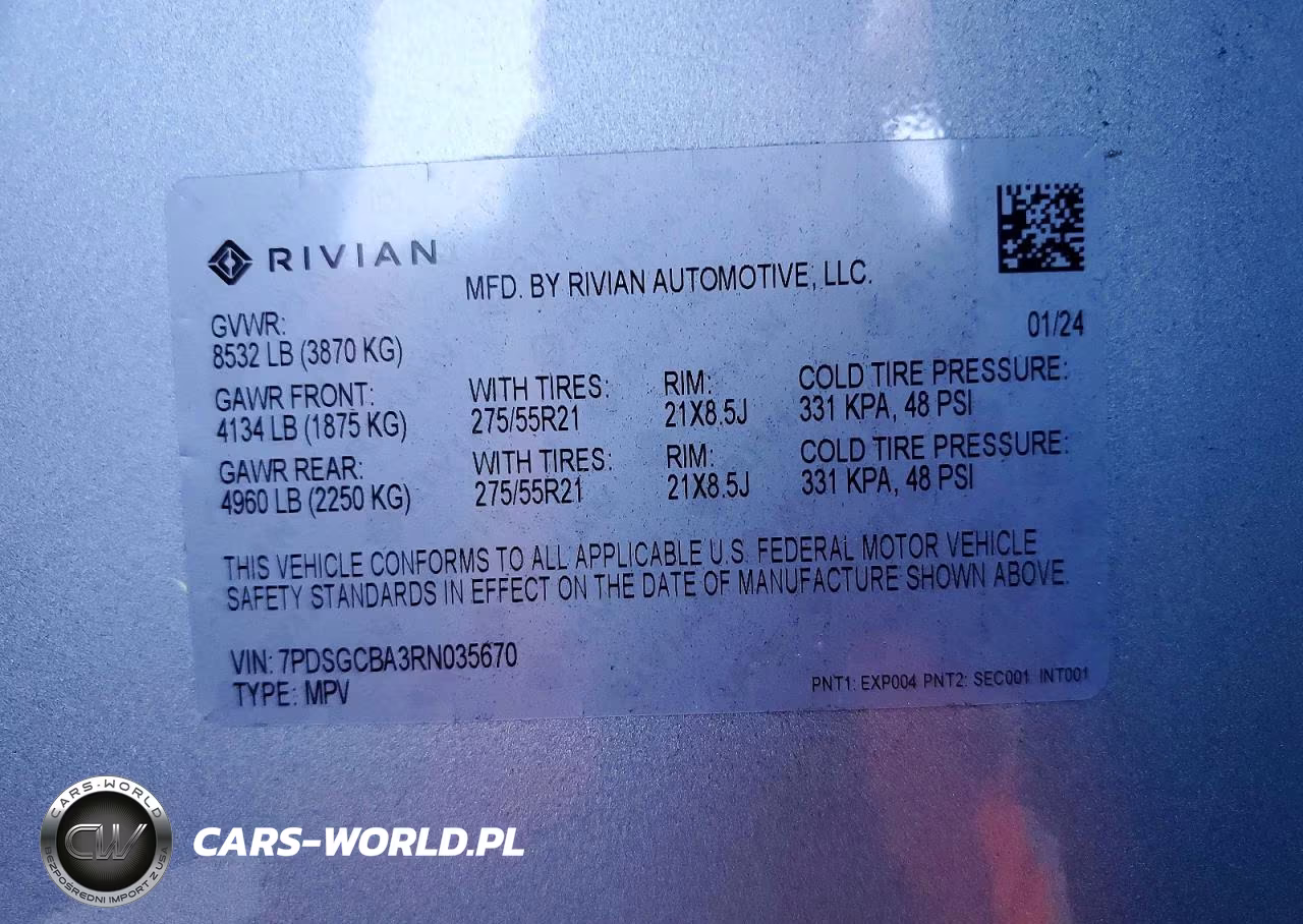 2024 Rivian R1S Adventure VIN:7PDSGCBA3RN035670 - 12
