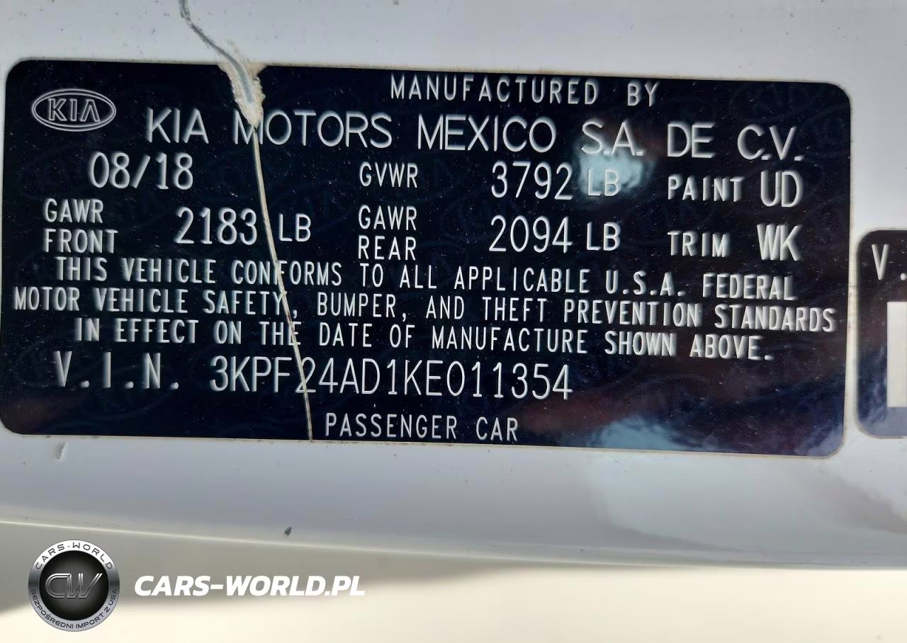 2019 Kia Forte Lxs VIN:3KPF24AD1KE011354 - 13