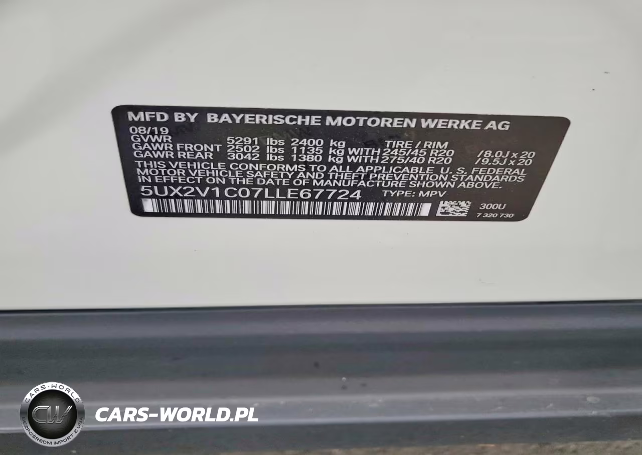 2020 BMW X4 xDrive30I VIN:5UX2V1C07LLE67724 - 13