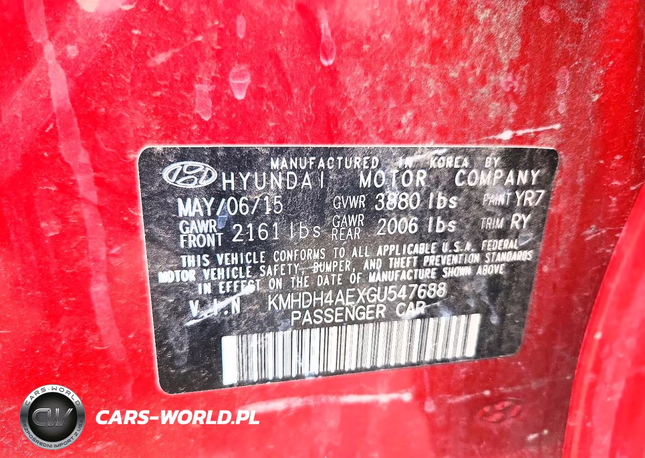2016 Hyundai Elantra VIN:KMHDH4AEXGU547688 - 12