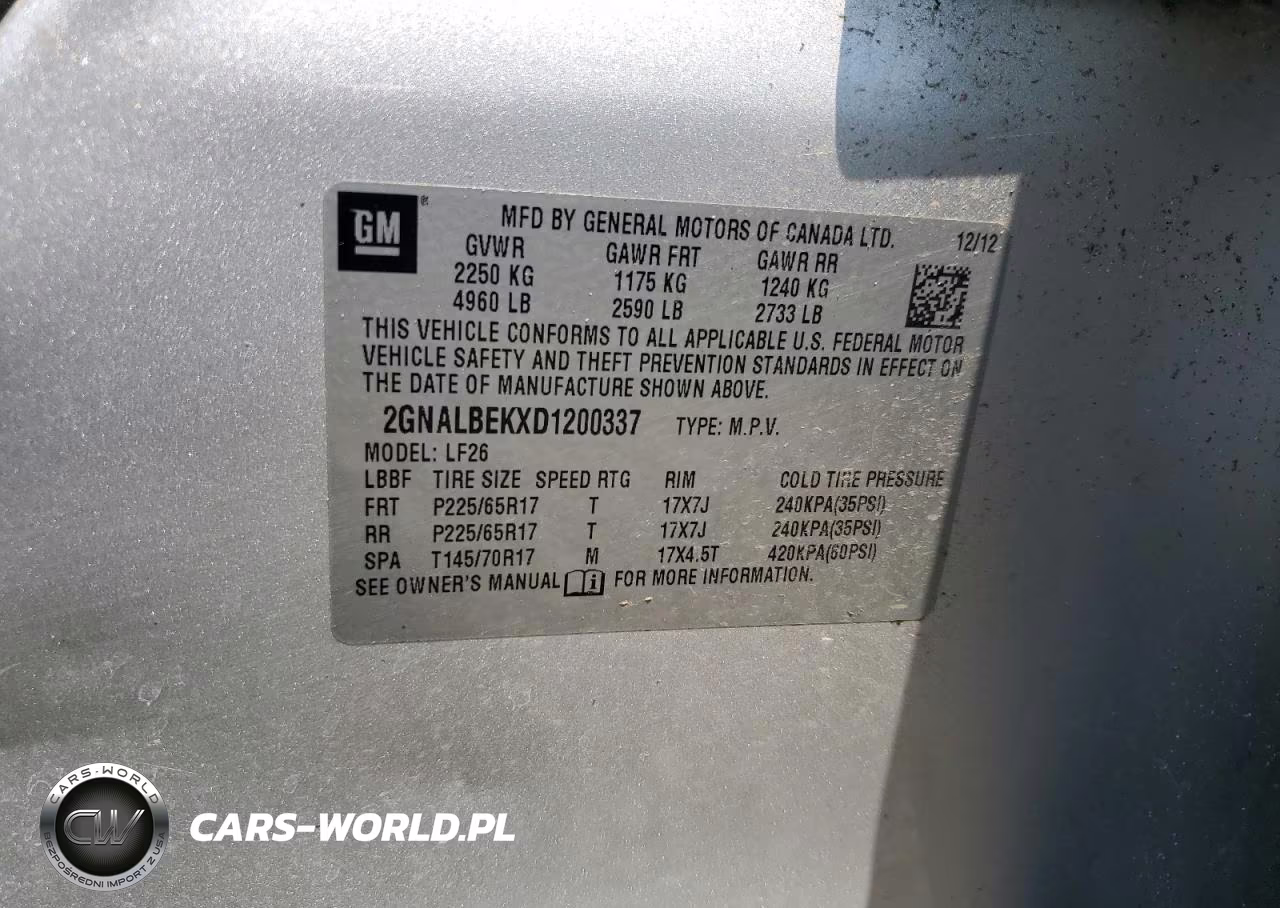 2013 Chevrolet Equinox Ls VIN:2GNALBEKXD1200337 - 14
