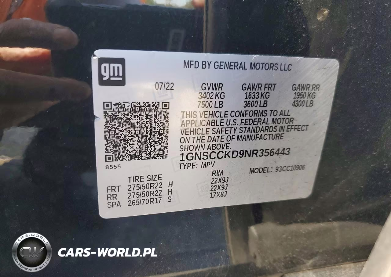 2022 Chevrolet Suburban VIN:1GNSCCKD9NR356443 - 13