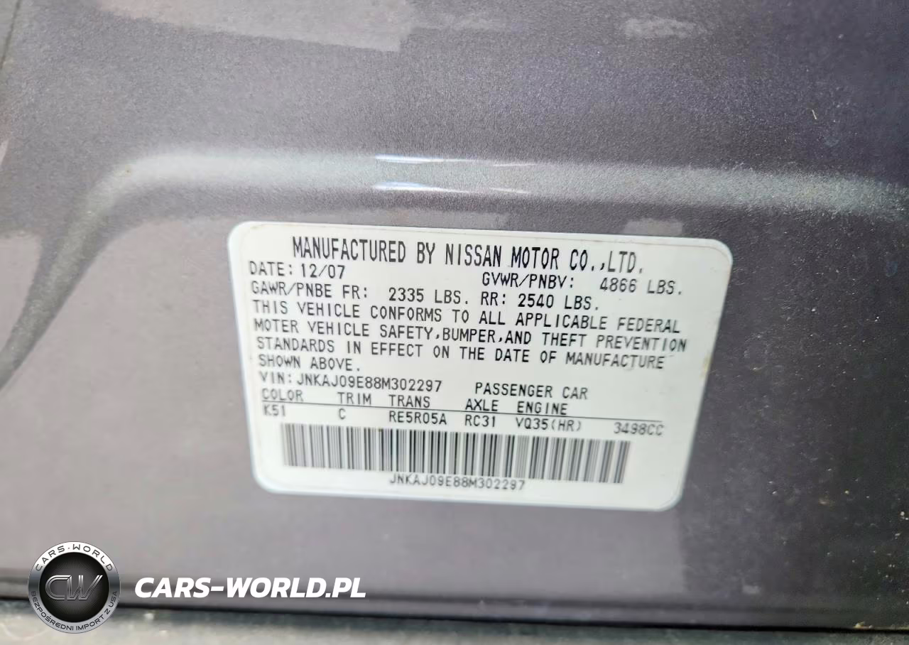2008 Infiniti Ex35 Base VIN:JNKAJ09E88M302297 - 13