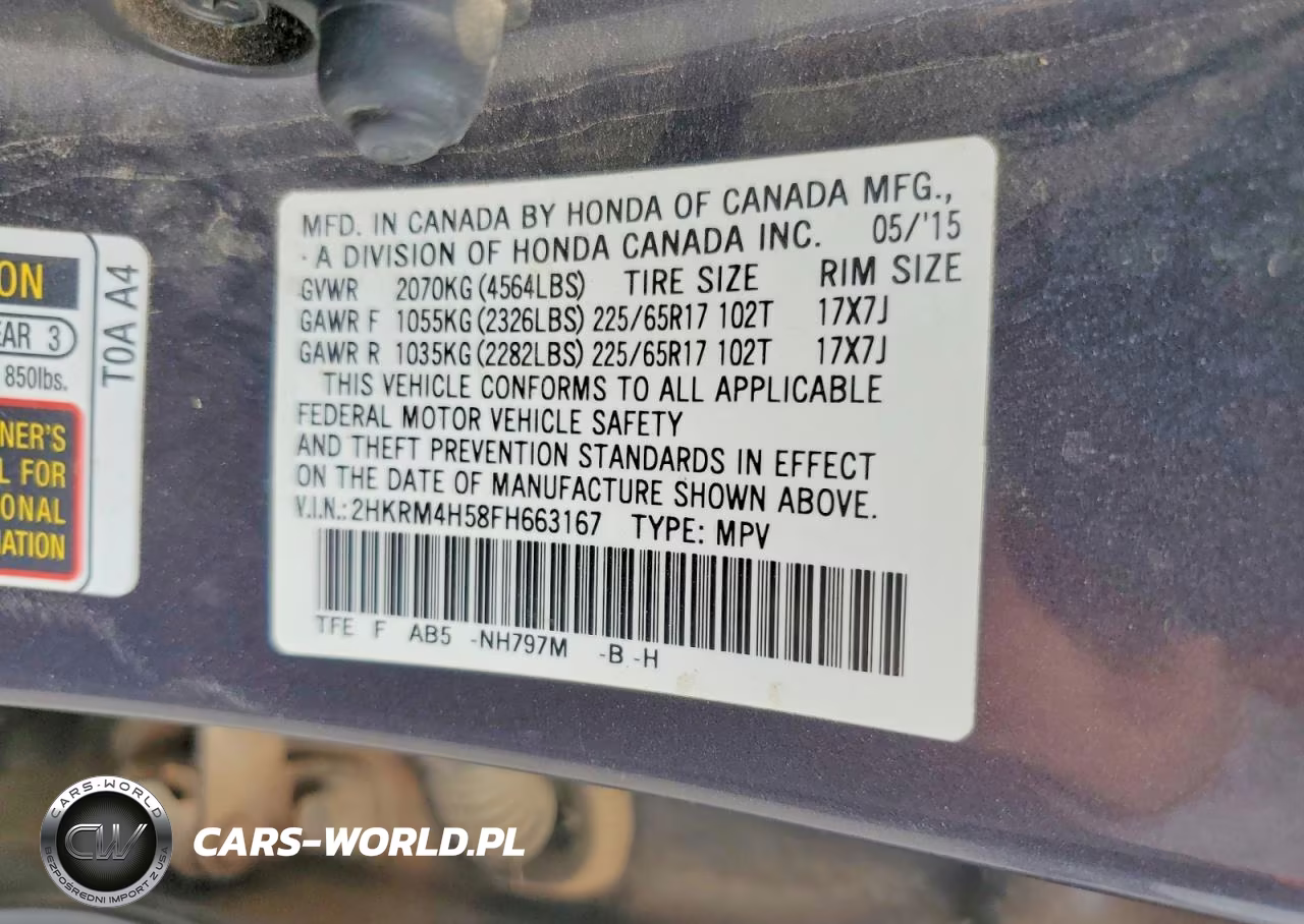 2015 Honda Cr-V Ex VIN:2HKRM4H58FH663167 - 14