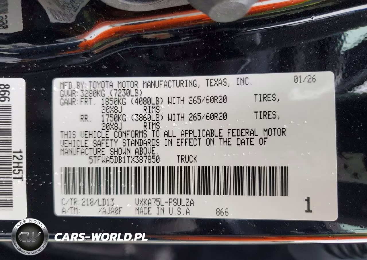 2026 Toyota Tundra Limited VIN:5TFWA5DB1TX387850 - 13