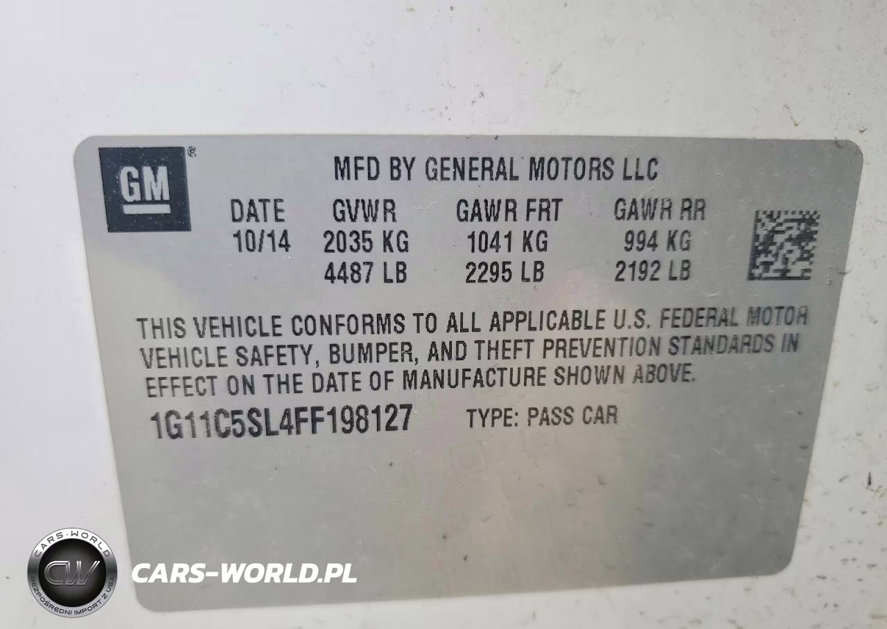 2015 Chevrolet Malibu 1Lt VIN:1G11C5SL4FF198127 - 13