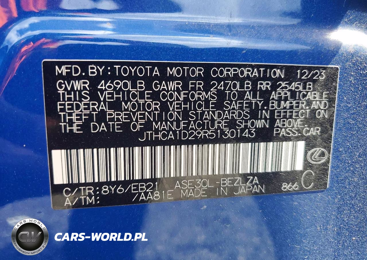 2024 Lexus Is 300 Base VIN:JTHCA1D29R5130143 - 13