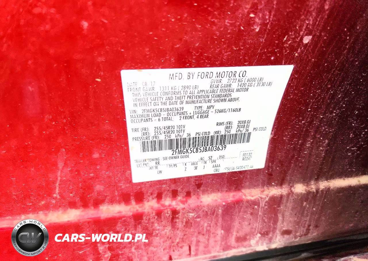 2018 Ford Flex Sel VIN:2FMGK5C85JBA03639 - 13