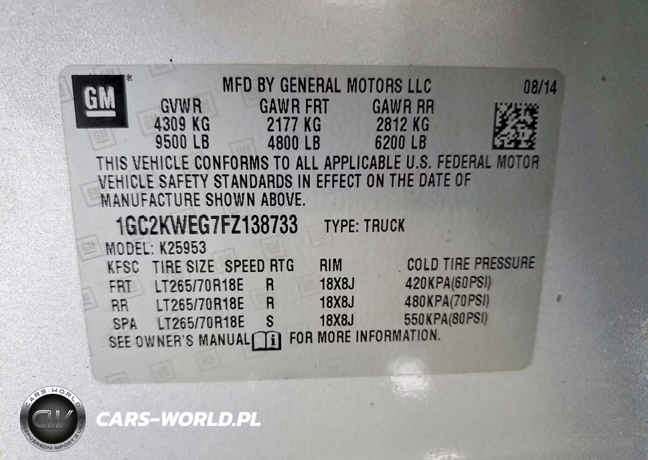 2015 Chevrolet Silverado K2500 Heavy Duty Ltz VIN:1GC2KWEG7FZ138733 - 12