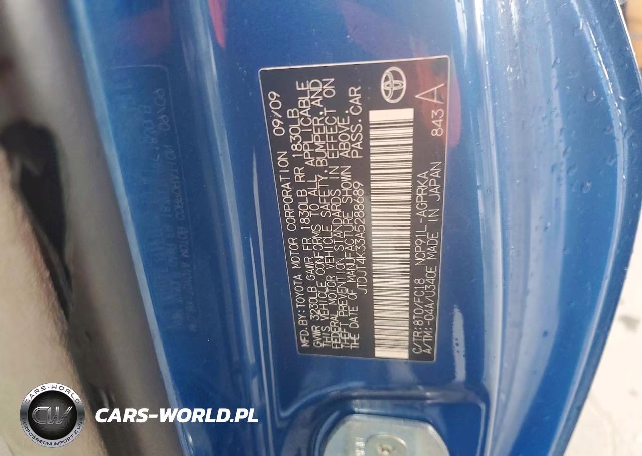 2010 Toyota Yaris Base VIN:JTDJT4K33A5288689 - 12
