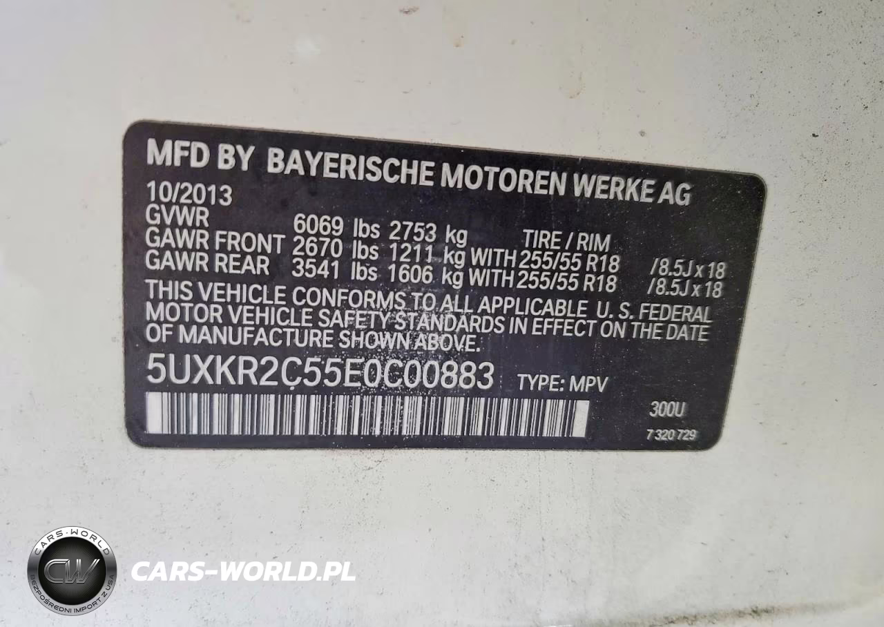 2014 BMW X5 Sdrive35I VIN:5UXKR2C55E0C00883 - 12