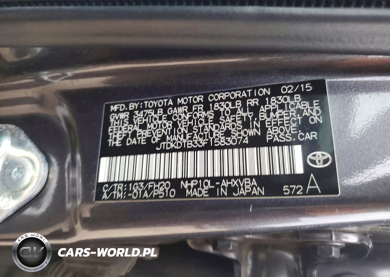 2015 Toyota Prius C One VIN:JTDKDTB33F1583074 - 12