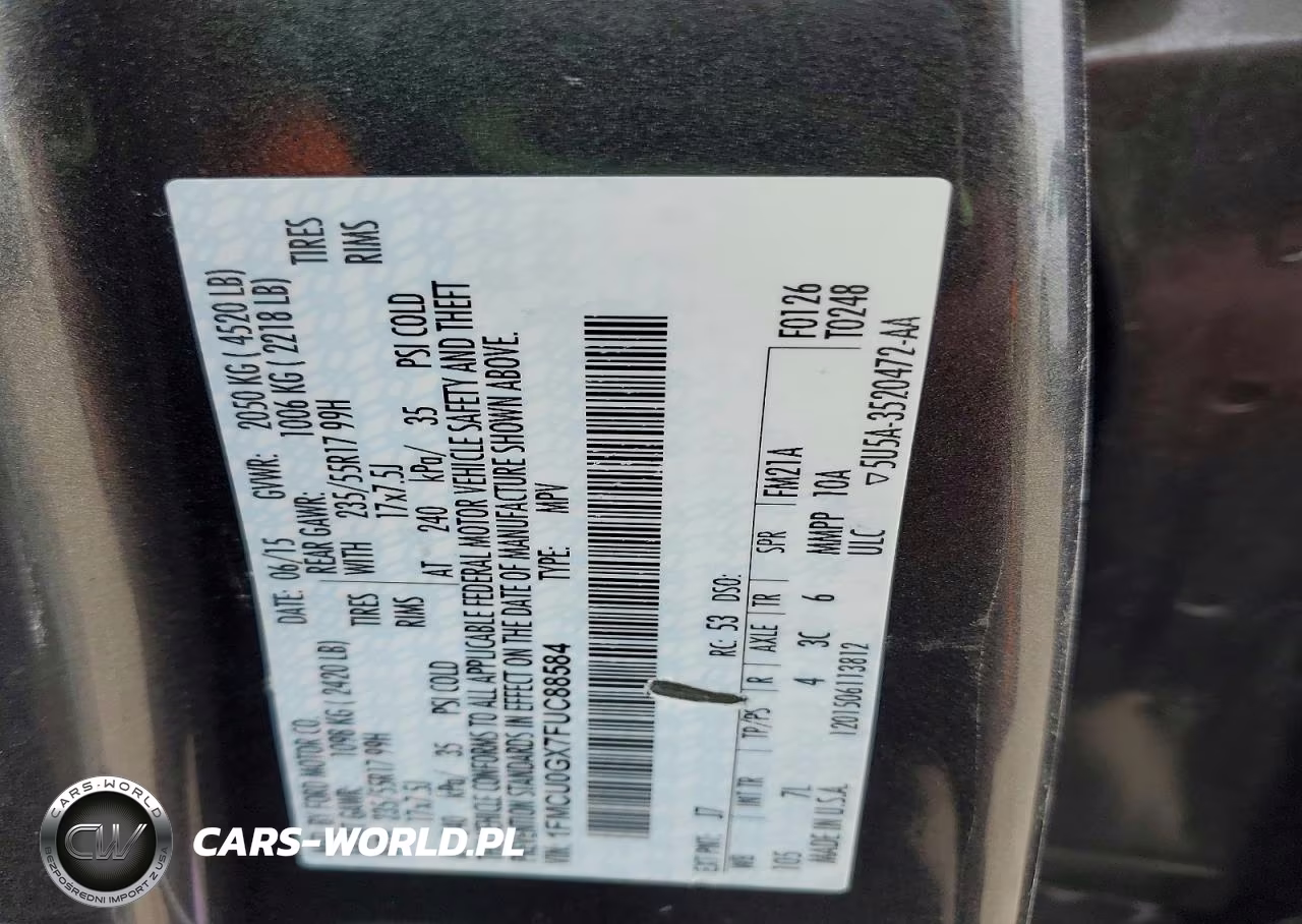 2015 Ford Escape Se VIN:1FMCU0GX7FUC88584 - 13