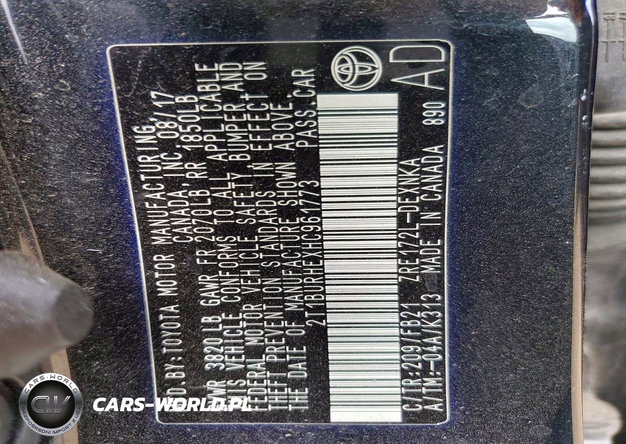 2017 Toyota Corolla Le VIN:2T1BURHEXHC961773 - 13