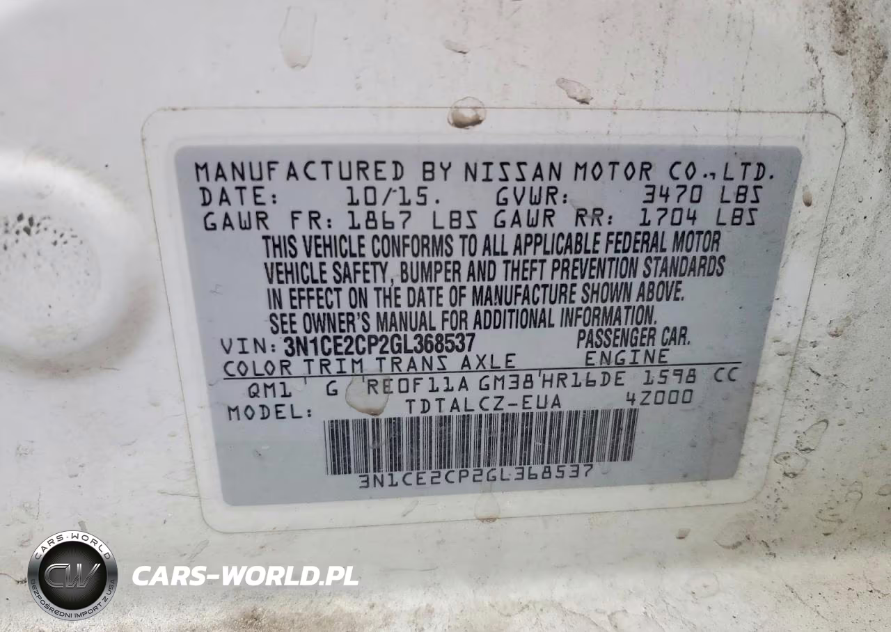 2016 Nissan Versa Note S Plus VIN:3N1CE2CP2GL368537 - 12