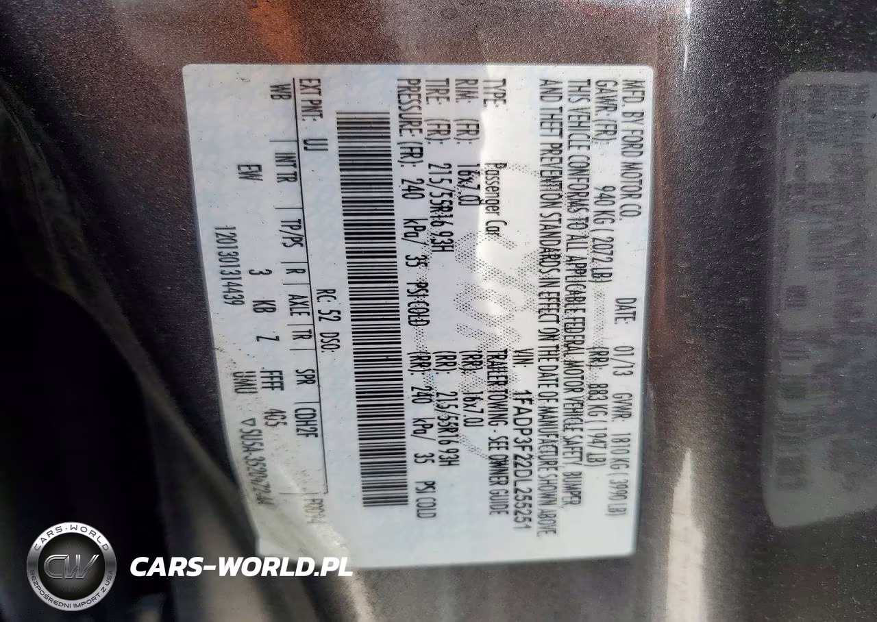 2013 Ford Focus Se VIN:1FADP3F22DL255251 - 13