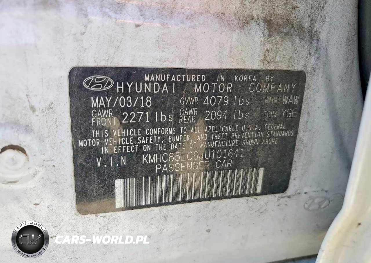2018 Hyundai Ioniq Limited VIN:KMHC85LC6JU101641 - 12