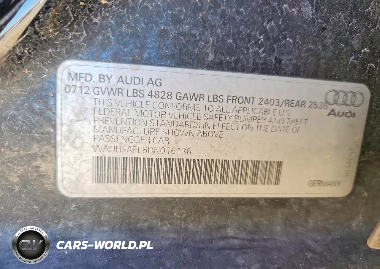 2013 Audi A4 Premium Plus VIN:WAUHFAFL6DN016136 - 13