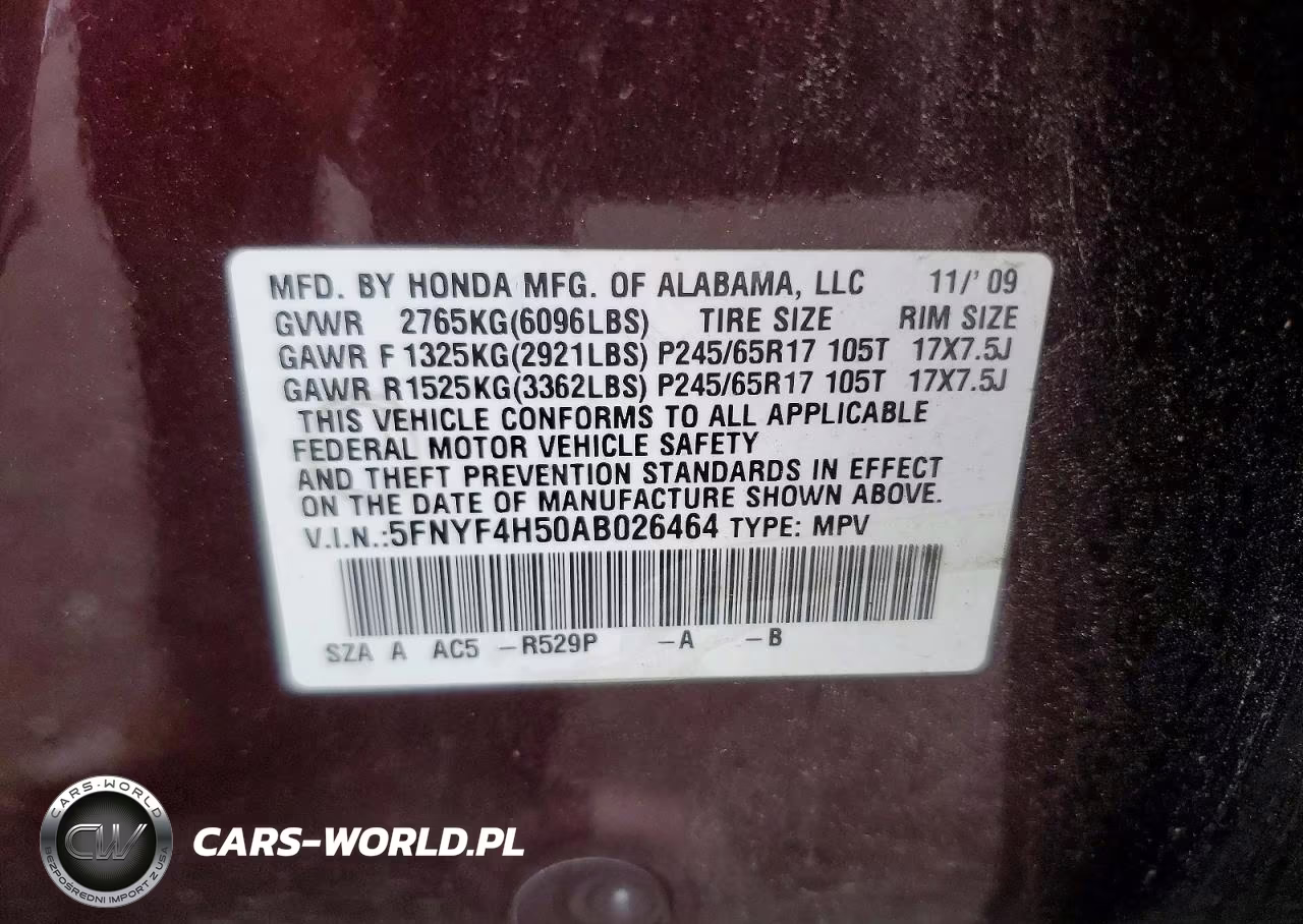 2010 Honda Pilot Exl VIN:5FNYF4H50AB026464 - 13