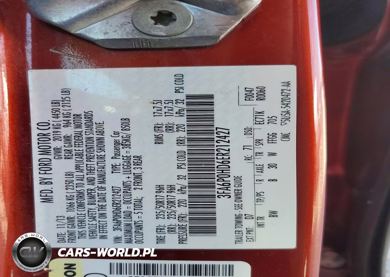 2014 Ford Fusion VIN:3FA6P0HD6ER212427 - 12